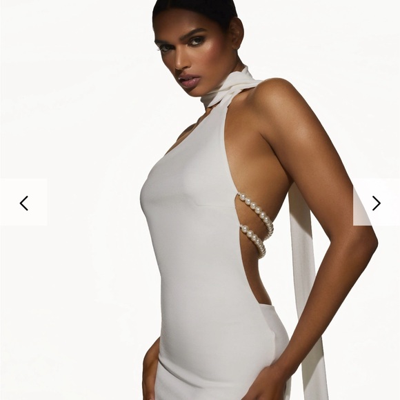 KHANUMS Kara Scarf Dress in Ivory - Picture 4 of 12